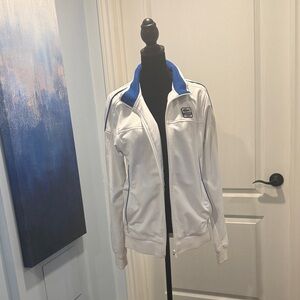 Lacoste White and Blue Lightweight Jacket